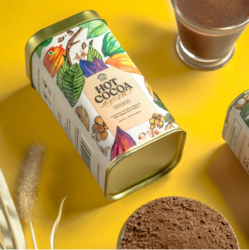 Drinking Chocolate (Hot Cocoa) Instant Mix Made with Palm Jaggery | Finest Jaggery and Cocoa - Refill Pack