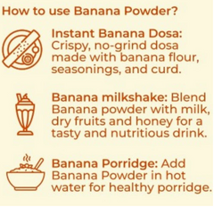 Raw Banana Powder Netram (Natural Source of Weight Gain and Rich source of Potassium) 200 Gm