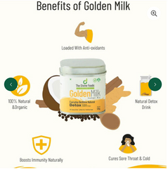 Organic Golden Milk Latte | Natural Detox Drink DND