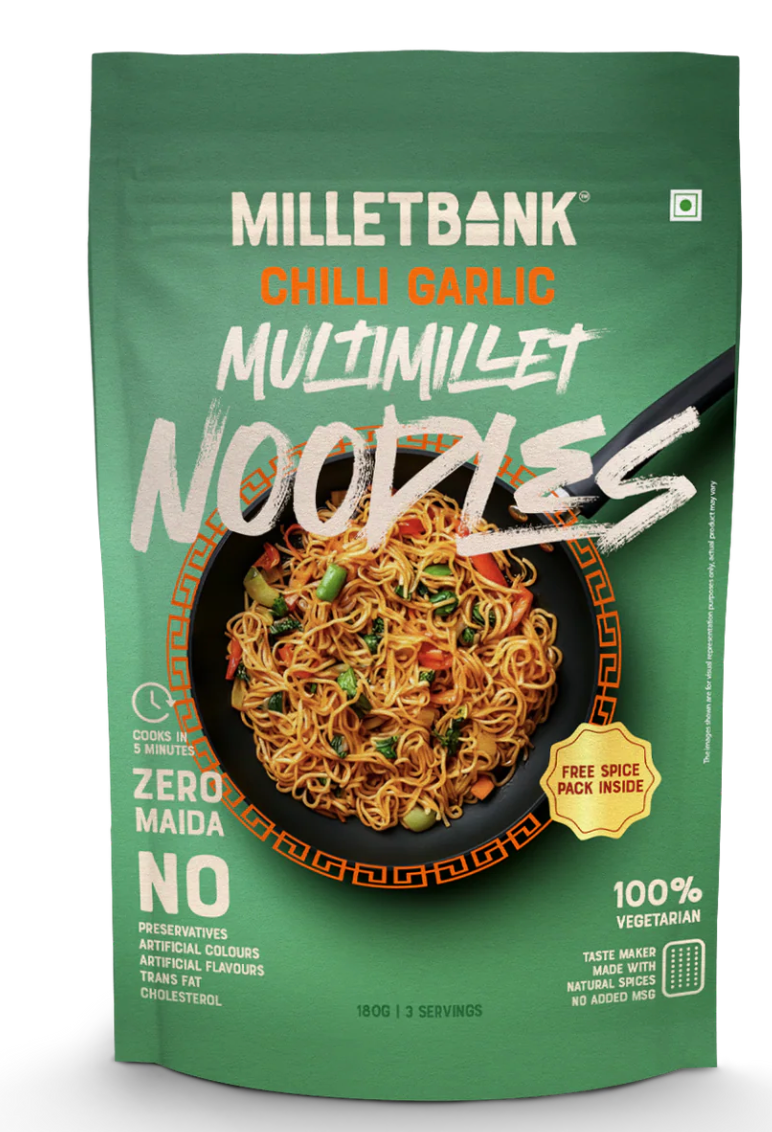 Multi Millet Chilli Garlic Masala Hakka Noodles