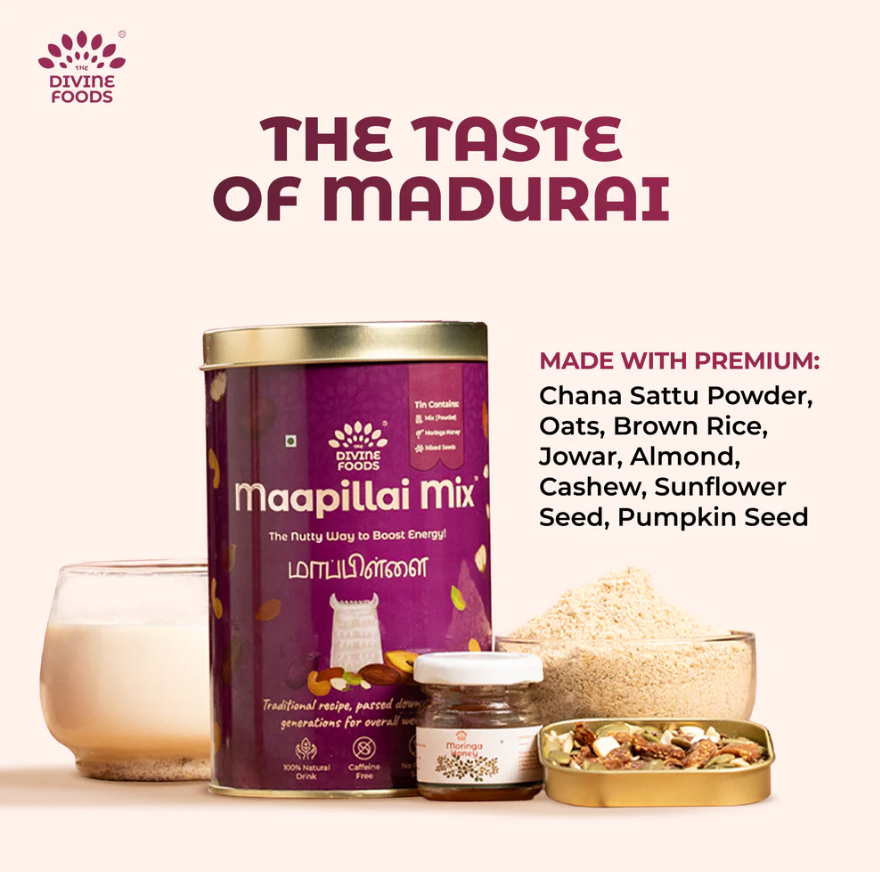 Madurai Maapillai Power Mix Kit (Maapillai mix powder 250 gm + Moringa honey 40 gm+ Premium mixed seeds 50 gm)