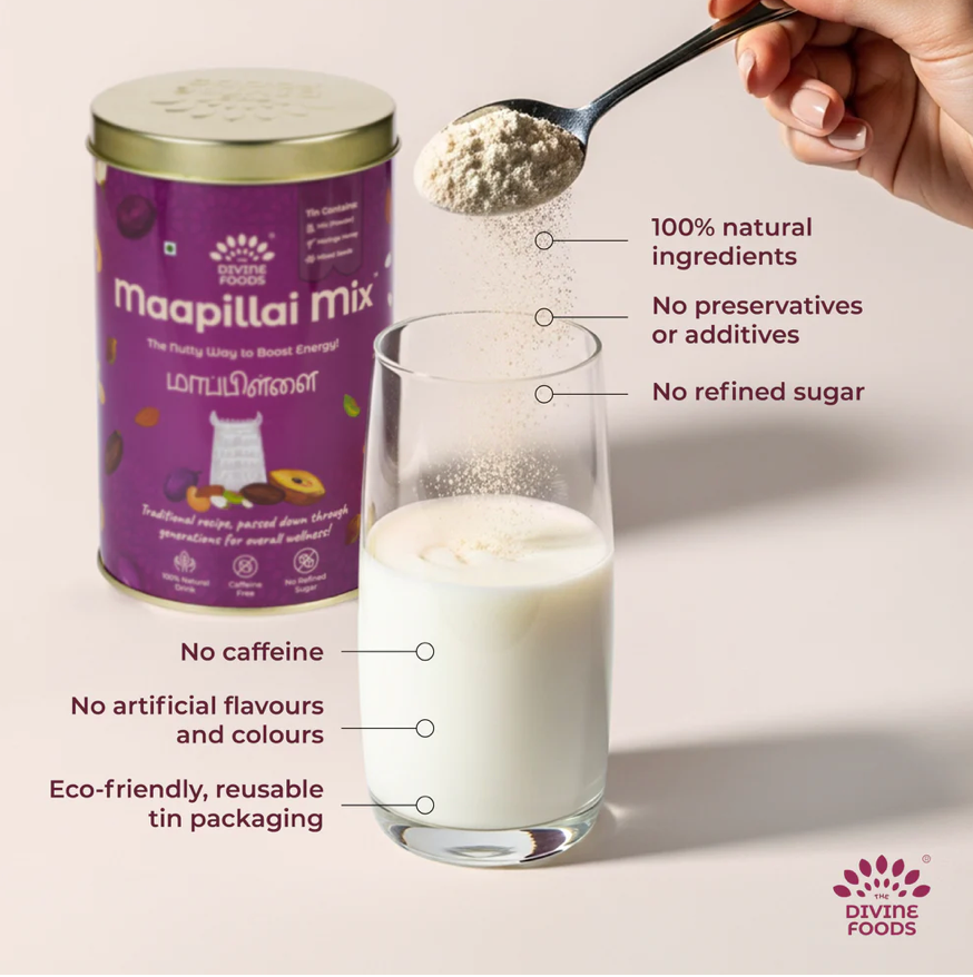 Madurai Maapillai Power Mix Kit (Maapillai mix powder 250 gm + Moringa honey 40 gm+ Premium mixed seeds 50 gm)