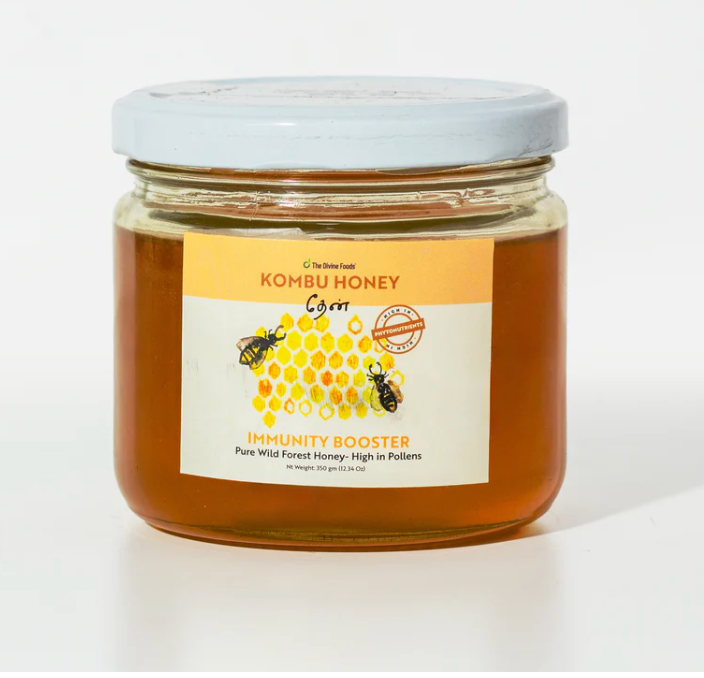 Pure Kombu Honey Single Origin (Unprocessed Honey With High High Pollen Content) - 350 gm