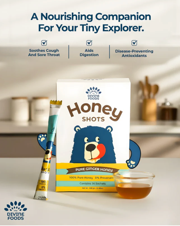Honey Shots | 36 pack | (360 gm) | Pure Honey (Single Serving honey Sachets)