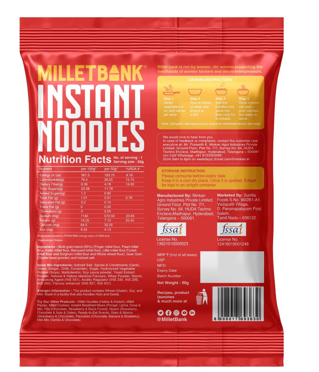 Millet Bank Classic Masala Instant Noodles pack