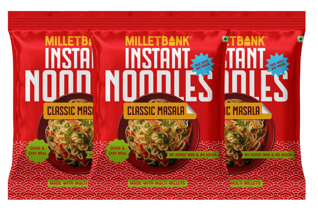 Millet Bank Classic Masala Instant Noodles pack