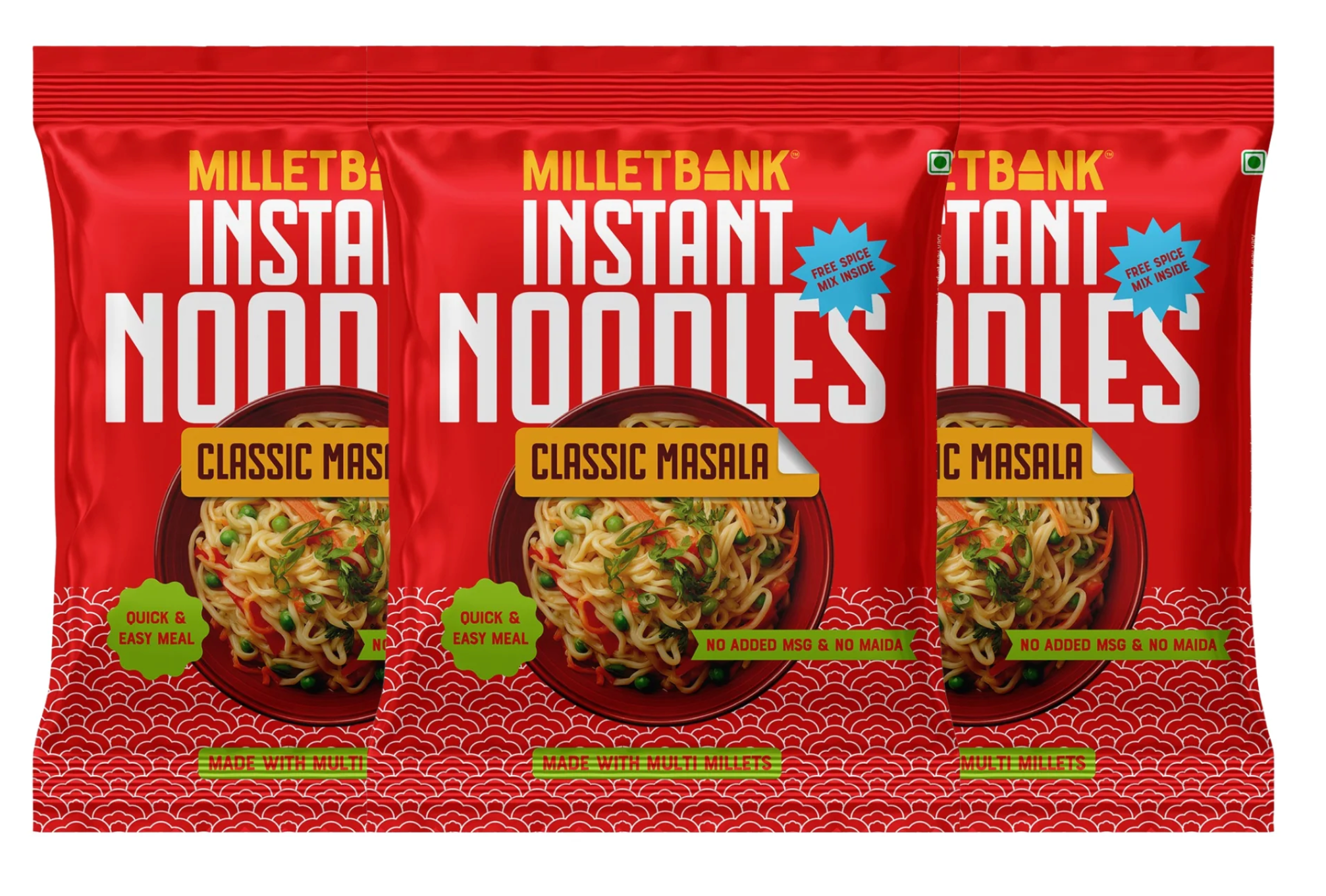Millet Bank Classic Masala Instant Noodles pack