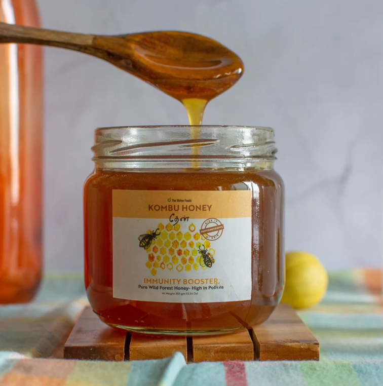 Pure Kombu Honey Single Origin (Unprocessed Honey With High High Pollen Content) - 350 gm