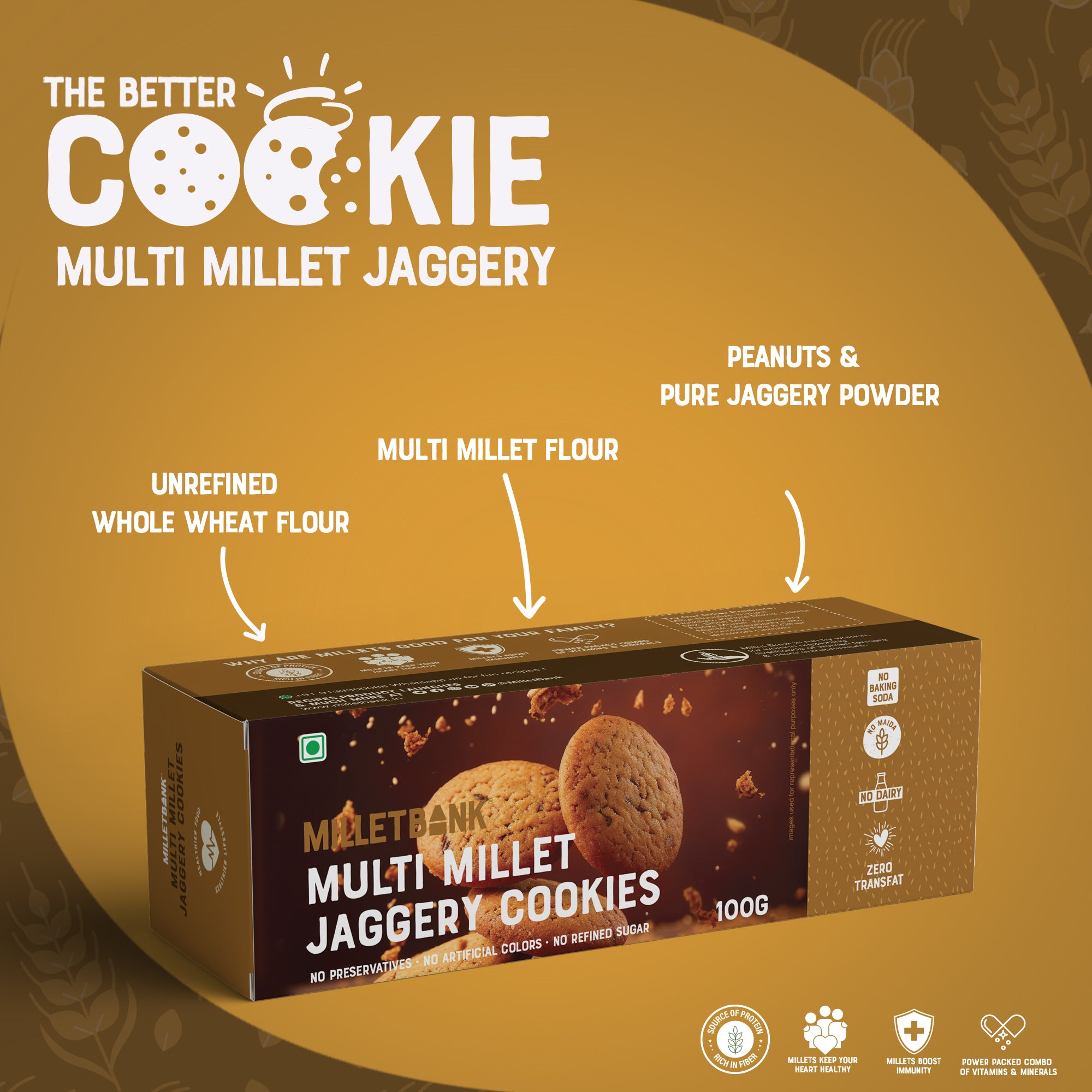Multi Millet Jaggery Cookies